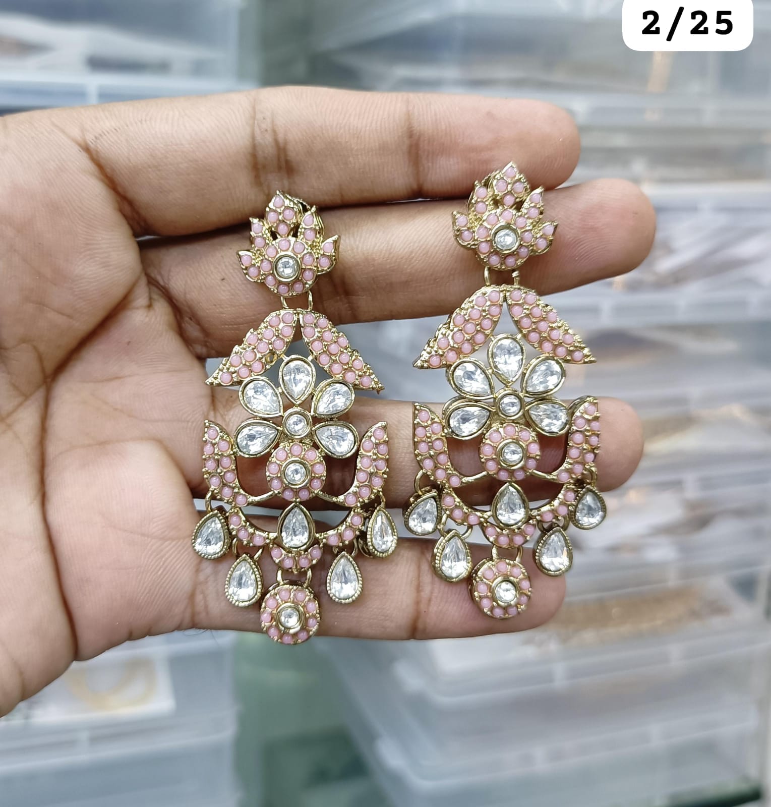 Royal Chandelier Earrings Antique Gold Ethnic Statement Jewelry